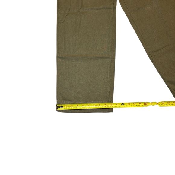 Old Navy Woman’s Wide Leg Comfort Stretch Khaki Green Linen Pant Size XS - Picture 4 of 9